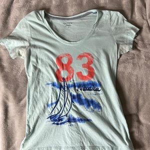 Light teal náutica women shirt.